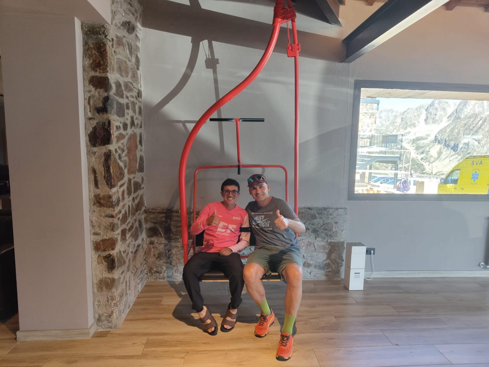 Richard Carapaz en el Pic Maià Mountain Hotel Andorra