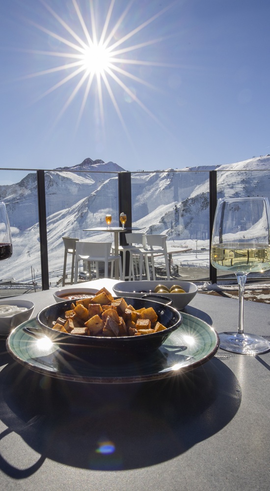 Tapa en la terraza exterior